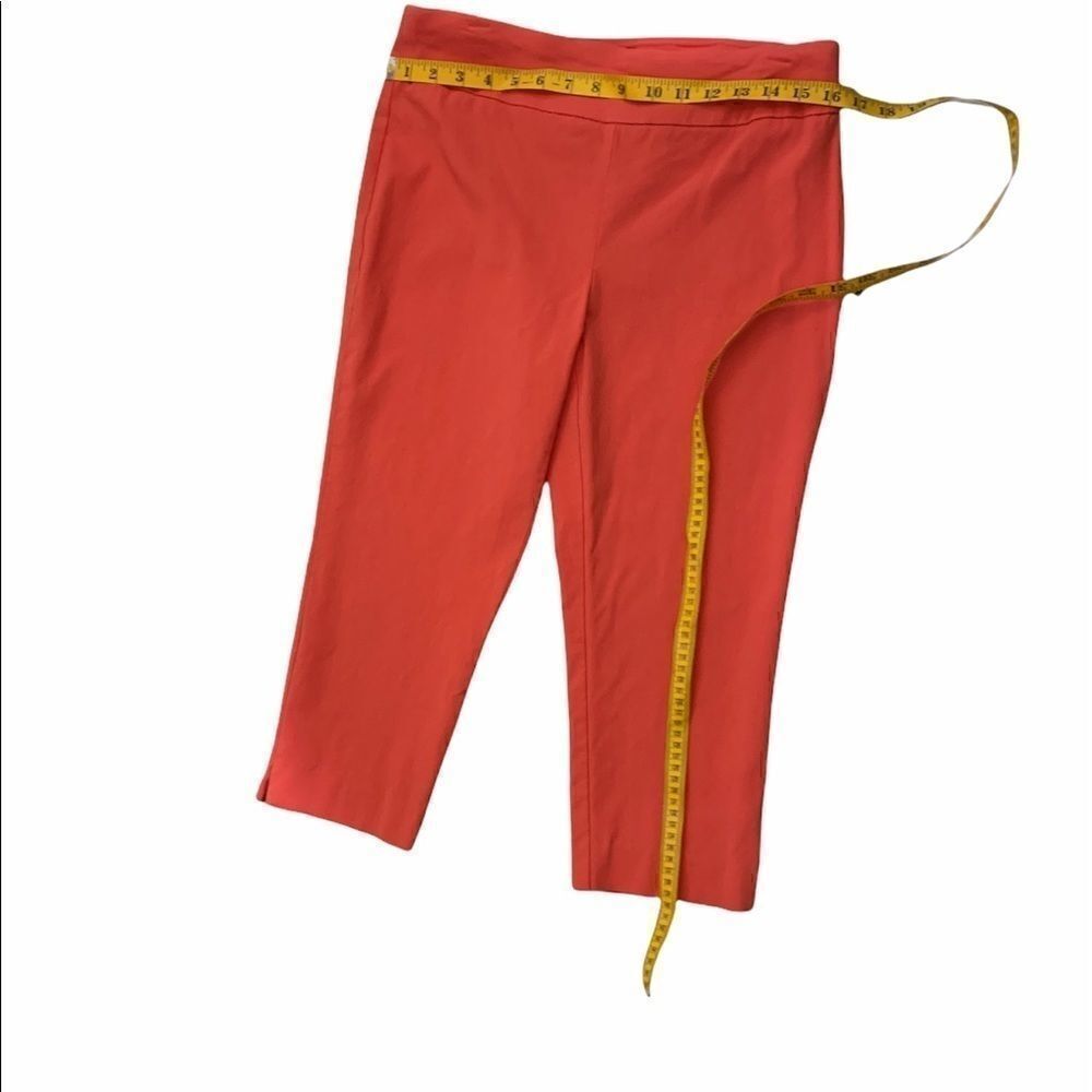 crop pant straight leg dk peach size large pull on easy care - Picture 5 of 6